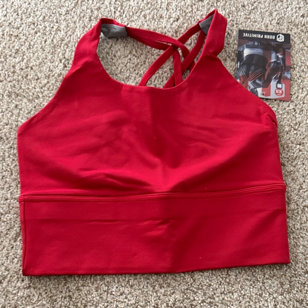 Born Primitive Vibrant Red Sports Bra